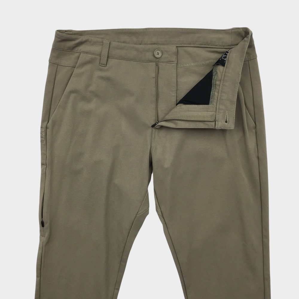 BYLT Everyday Pant 2.0 Slim Fit Taupe Brown Mens 32 Chino Trousers (ALTERED)